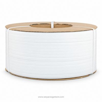 สายรัด PP สีขาว 12mm x 0.6mm 3000m เม็ดใหม่ 100% | เครื่องรัดอัตโนมัติ
