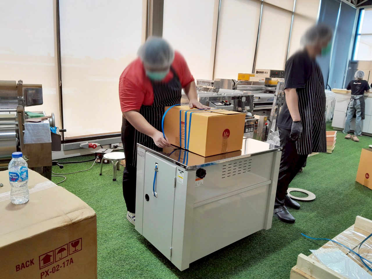 จัดส่งเครื่องรัดกล่อง CHALI รุ่น JN-740 บริษัทนำเข้า และจำหน่าย เครื่องทำเส้น บางนา