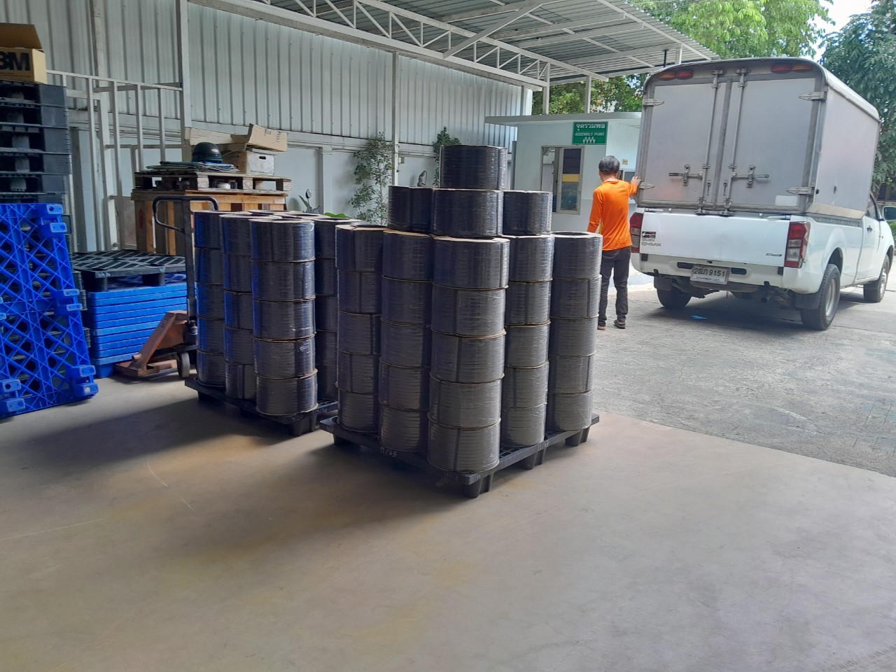 สายรัดพลาสติก PP สีดำ ขนาด 15mm. เกรด A