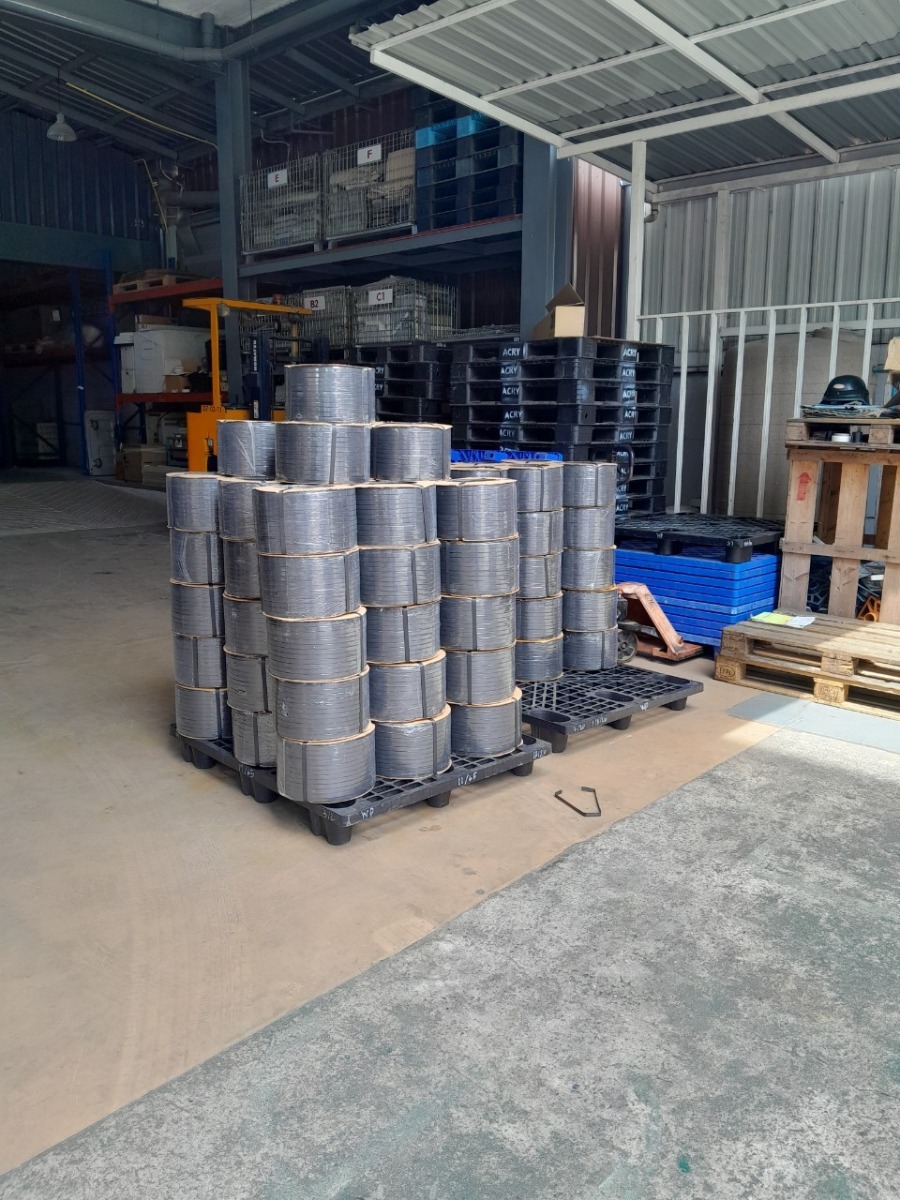 สายรัดพลาสติก PP สีดำ ขนาด 15mm. เกรด A