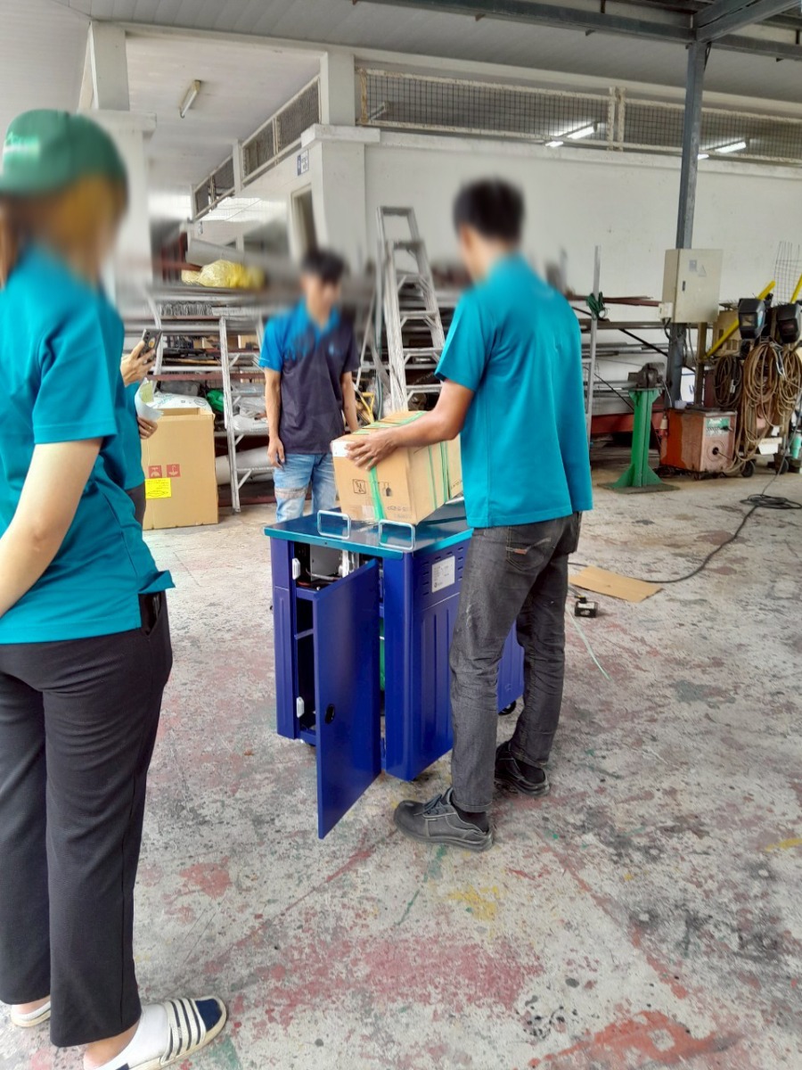 เครื่องรัดกล่องกึ่งอัตโนมัติ ระบบ 2 มอเตอร์ รุ่น WE-802H