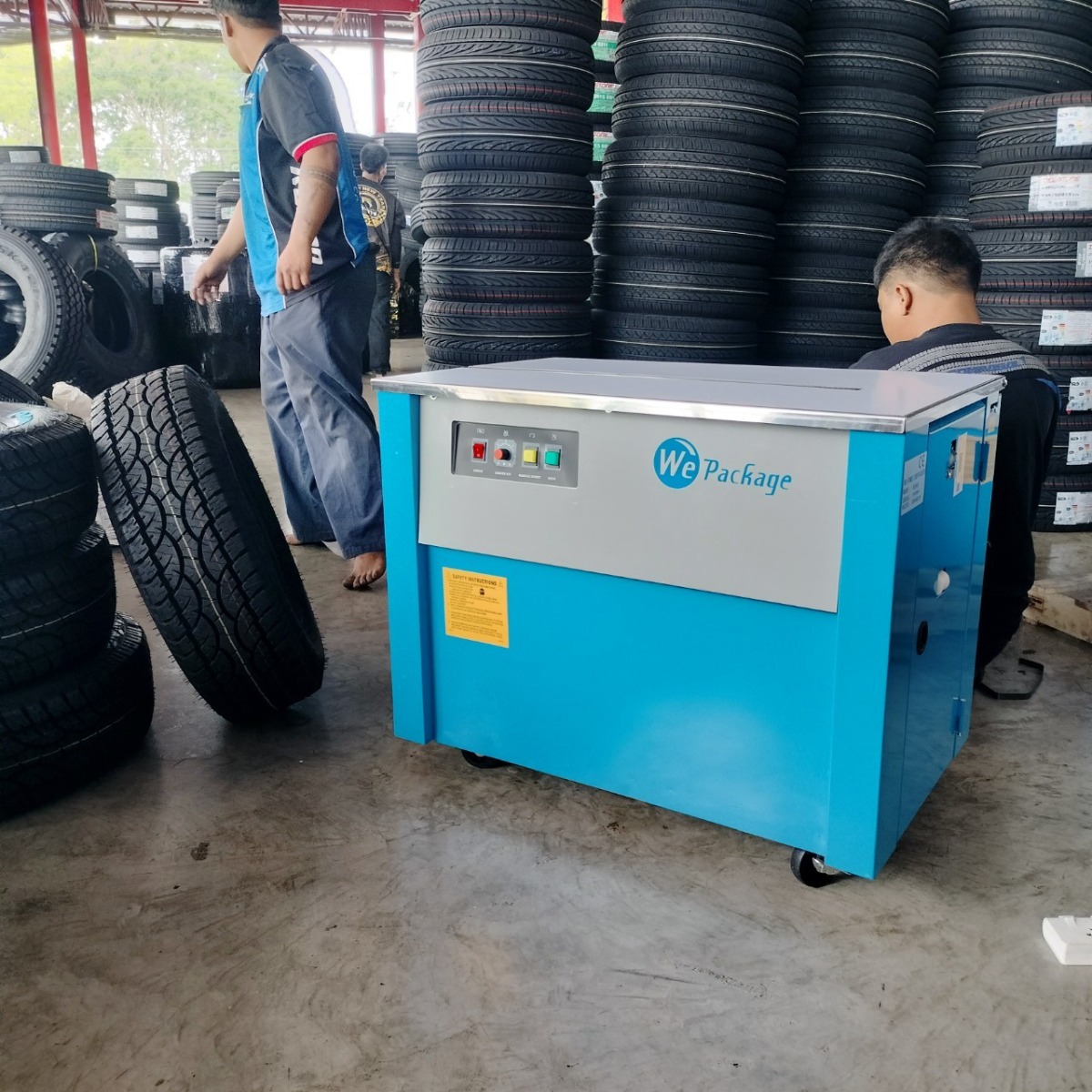เครื่องรัดกล่องกึ่งอัตโนมัติ รุ่น WE-801H
